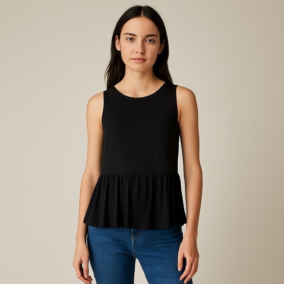 Talula Black Peplum Tank Top XXS - Picture 1 of 10